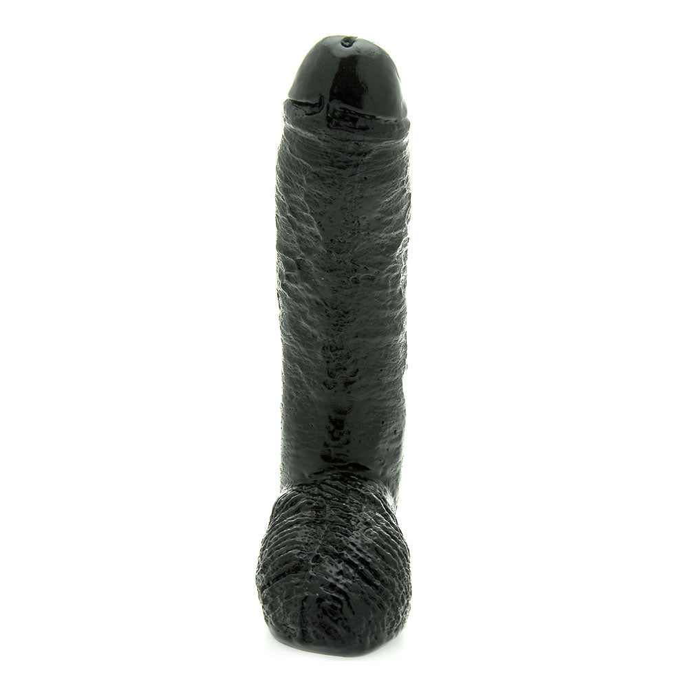 Basix 10 Inch Fat Boy Black Dildo-Katys Boutique