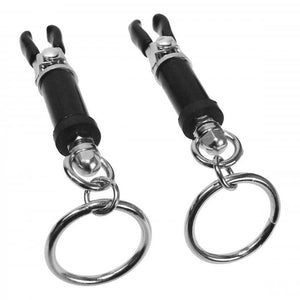 Bondage Ring Barrel Nipple Clamps-Katys Boutique