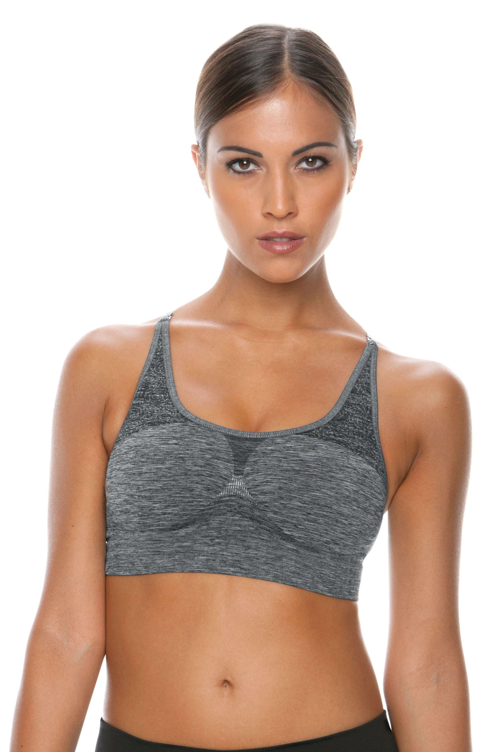 Control Body 110706 Sports Bra Melange/Grey-Katys Boutique