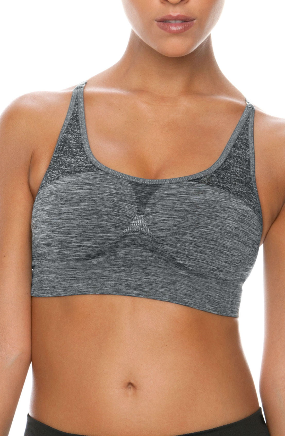 Control Body 110706 Sports Bra Melange/Grey-Katys Boutique