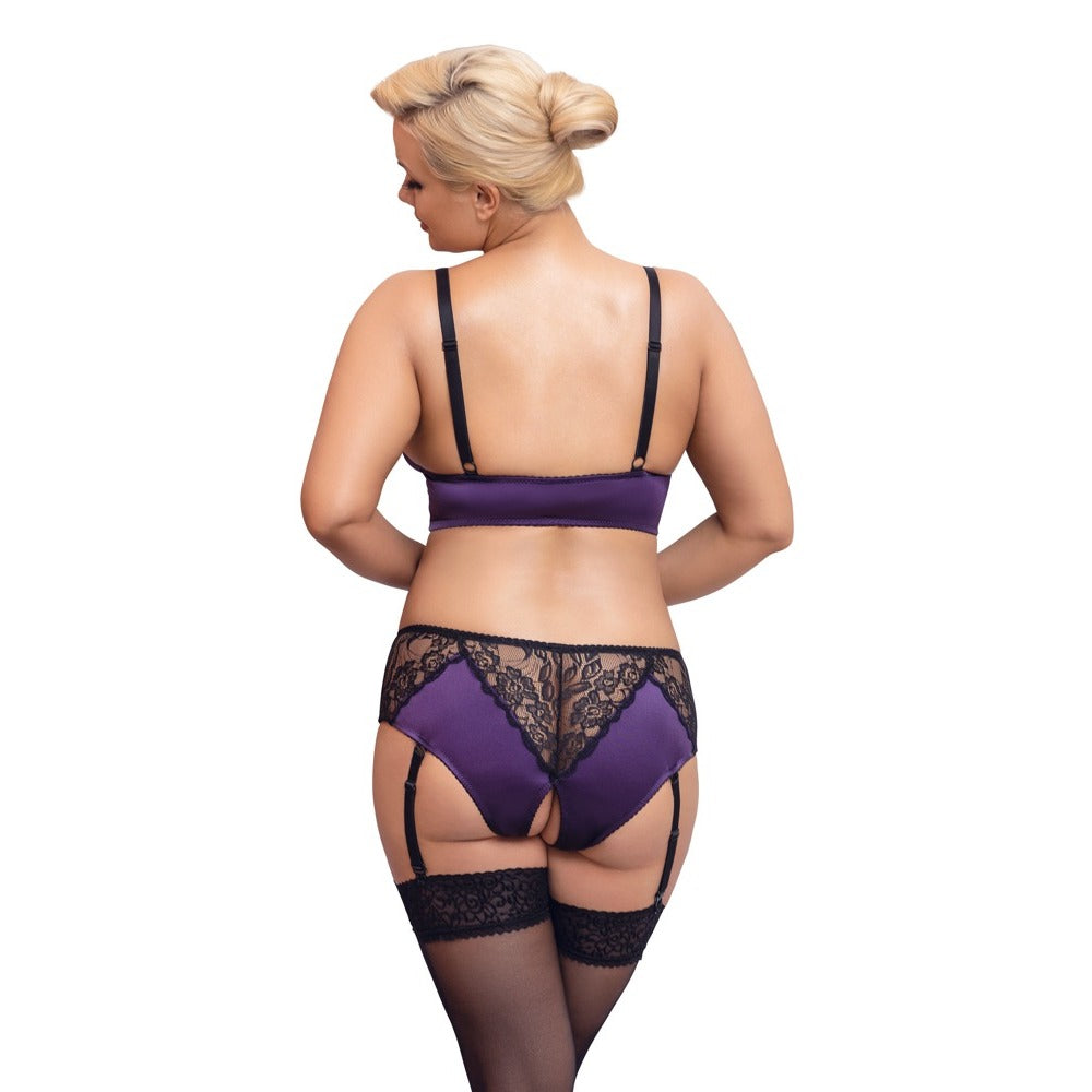 Cottelli Curves Bralette Suspender Set-Katys Boutique