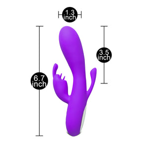 Double Bunny 12 speed Silicone Vibe Purple-Katys Boutique