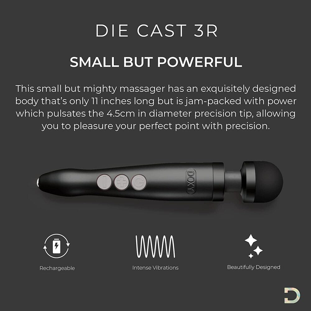 Doxy Die Cast 3 Rechargeable Wand Matte Black-Katys Boutique