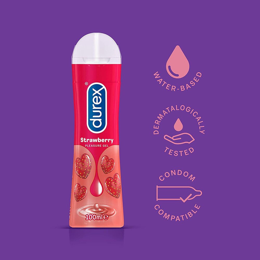 Durex Strawberry Gel Lubricant 100ml-Katys Boutique