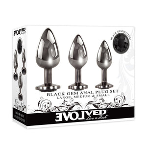 Evolved Black Gem Anal Plug Set-Katys Boutique