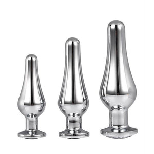 Gleaming Butt Plug Set Silver-Katys Boutique