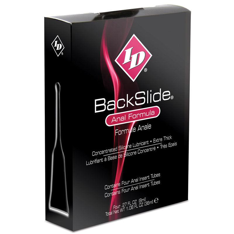 ID BackSlide Anal Formula Lubricant Insert Tubes 4 x 8ml-Katys Boutique