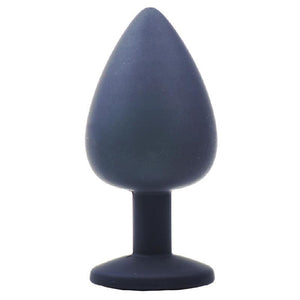 Large Black Jewelled Silicone Butt Plug-Katys Boutique