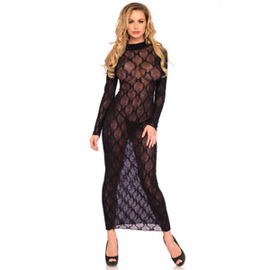 Leg Avenue Long Sleeved Long Dress UK 8 to 14-Katys Boutique