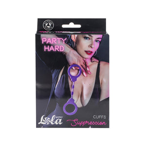 Lola Party Hard Suppression Silicone Handcuffs Purple-Katys Boutique