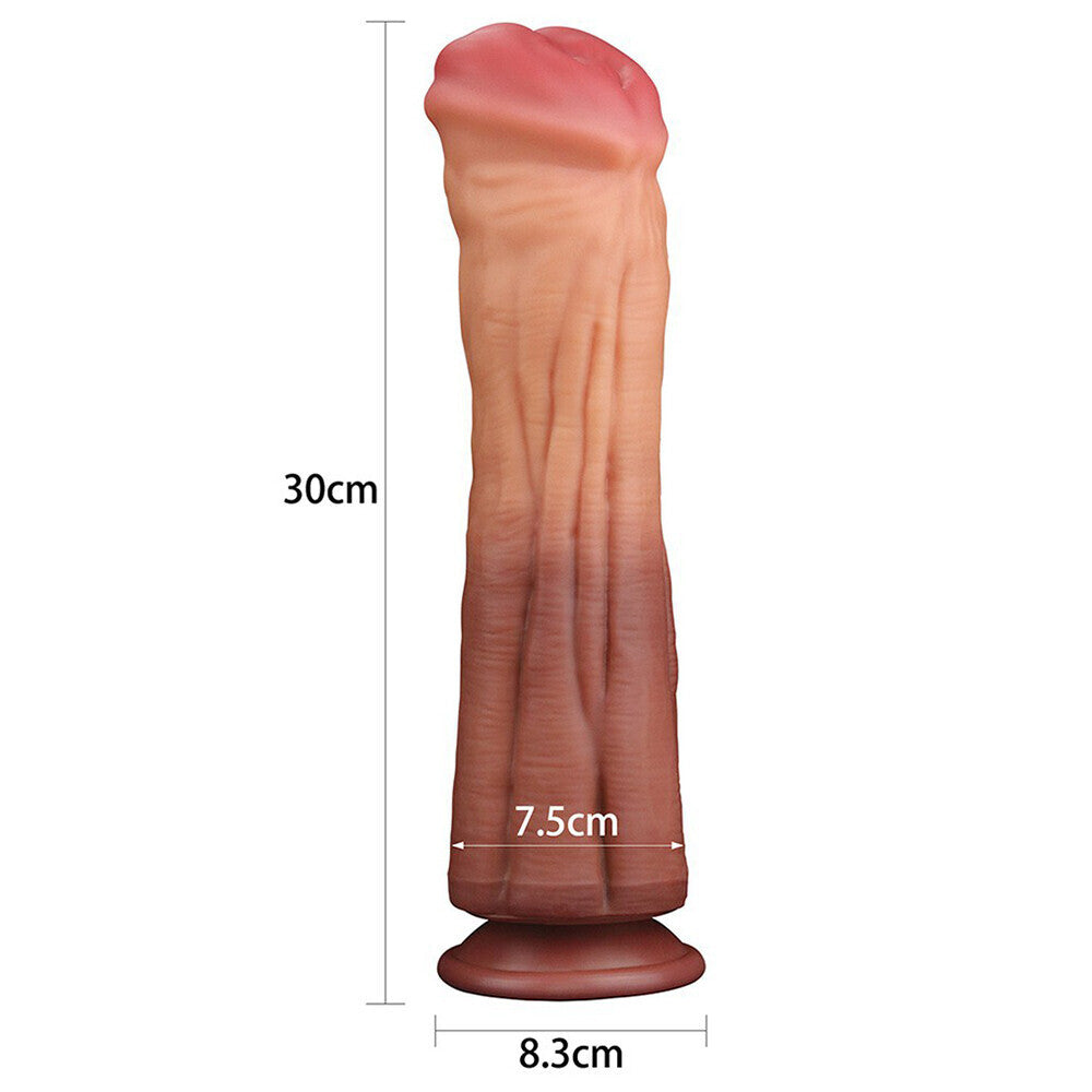 Lovetoy 12 Inch Dual Layered Silicone Horse Cock-Katys Boutique