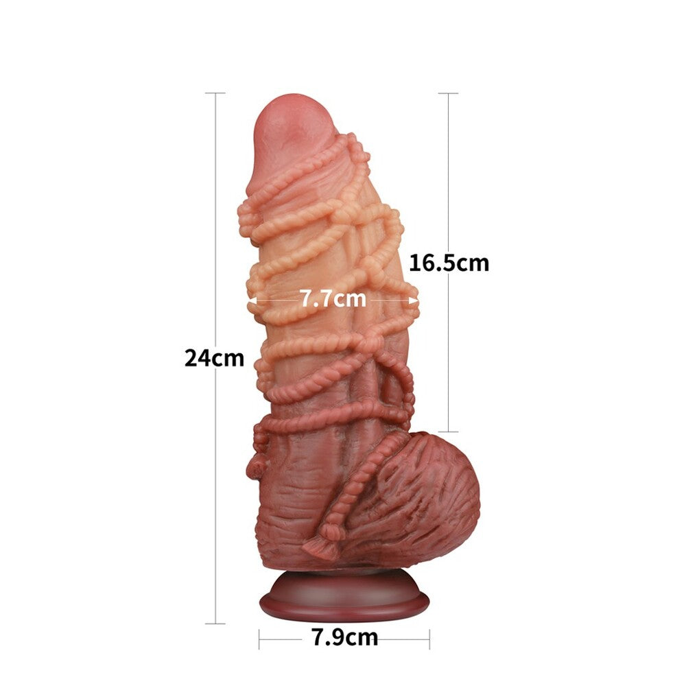 Lovetoy Extreme Dildo With Rope Pattern-Katys Boutique