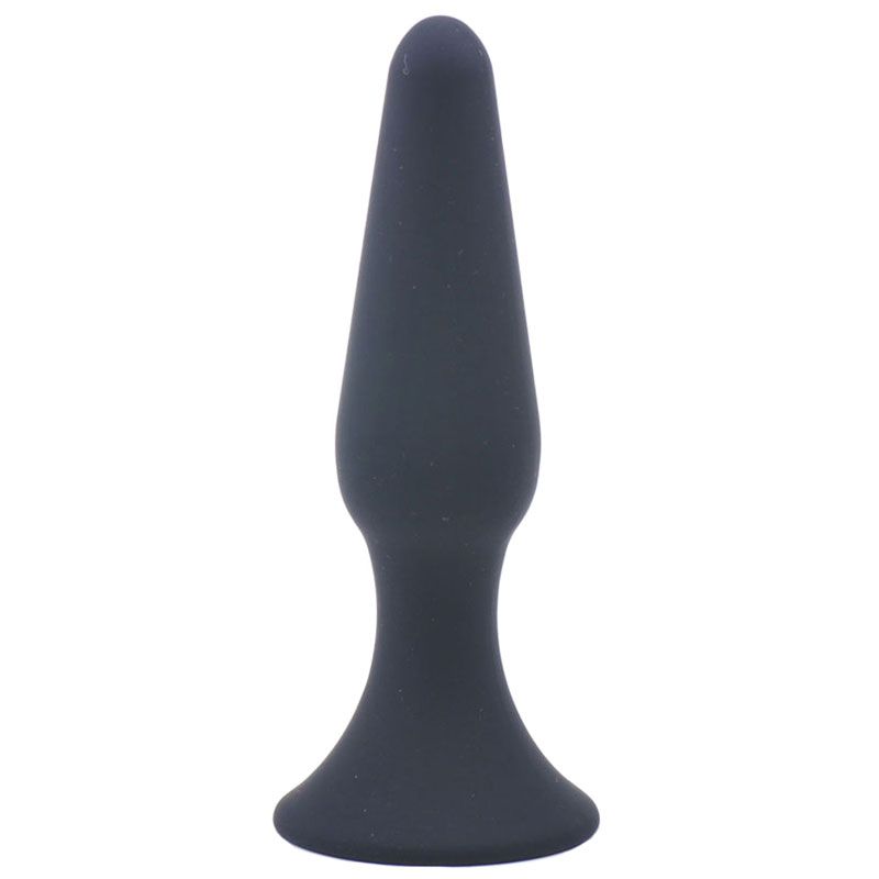 Medium Classic Black Silicone Butt Plug-Katys Boutique