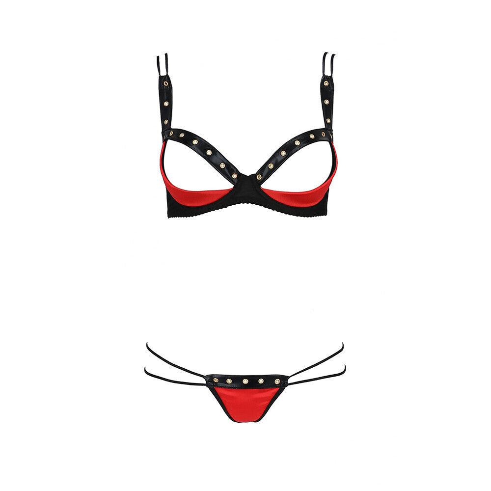 Passion Midori Red And Black Bra Set-Katys Boutique