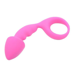 Pink Silicone Curved Comfort Butt Plug-Katys Boutique