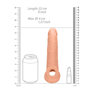 RealRock 9 Inch Penis Sleeve Flesh Pink-Katys Boutique