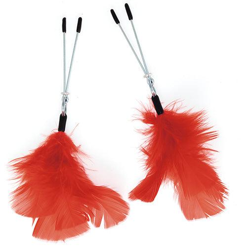 Red Feather Nipple Clamps-Katys Boutique