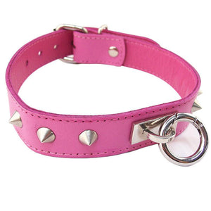 Rouge Garments Pink Studded ORing Studded Collar-Katys Boutique