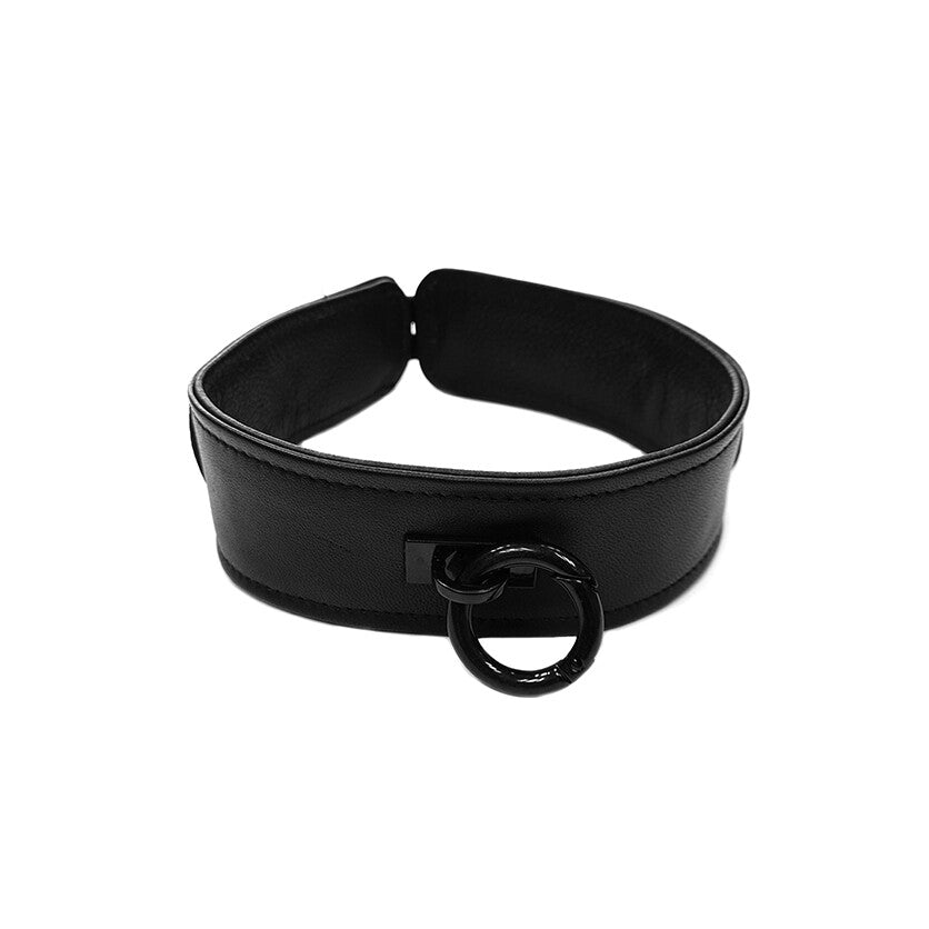 Rouge Garments Plain Black Leather Collar-Katys Boutique