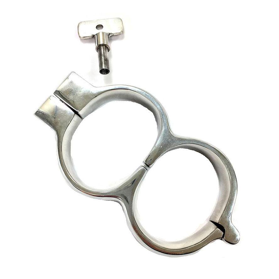 Rouge Stainless Steel Lockable Wrist Cuffs-Katys Boutique