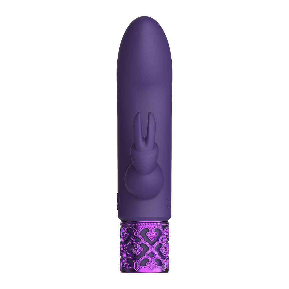 Royal Gems Dazzling Rechargeable Rabbit Bullet Purple-Katys Boutique