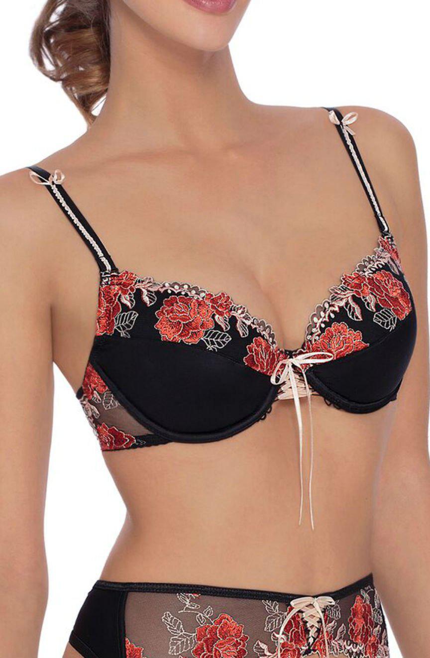 Roza Natali Black Bra-Katys Boutique