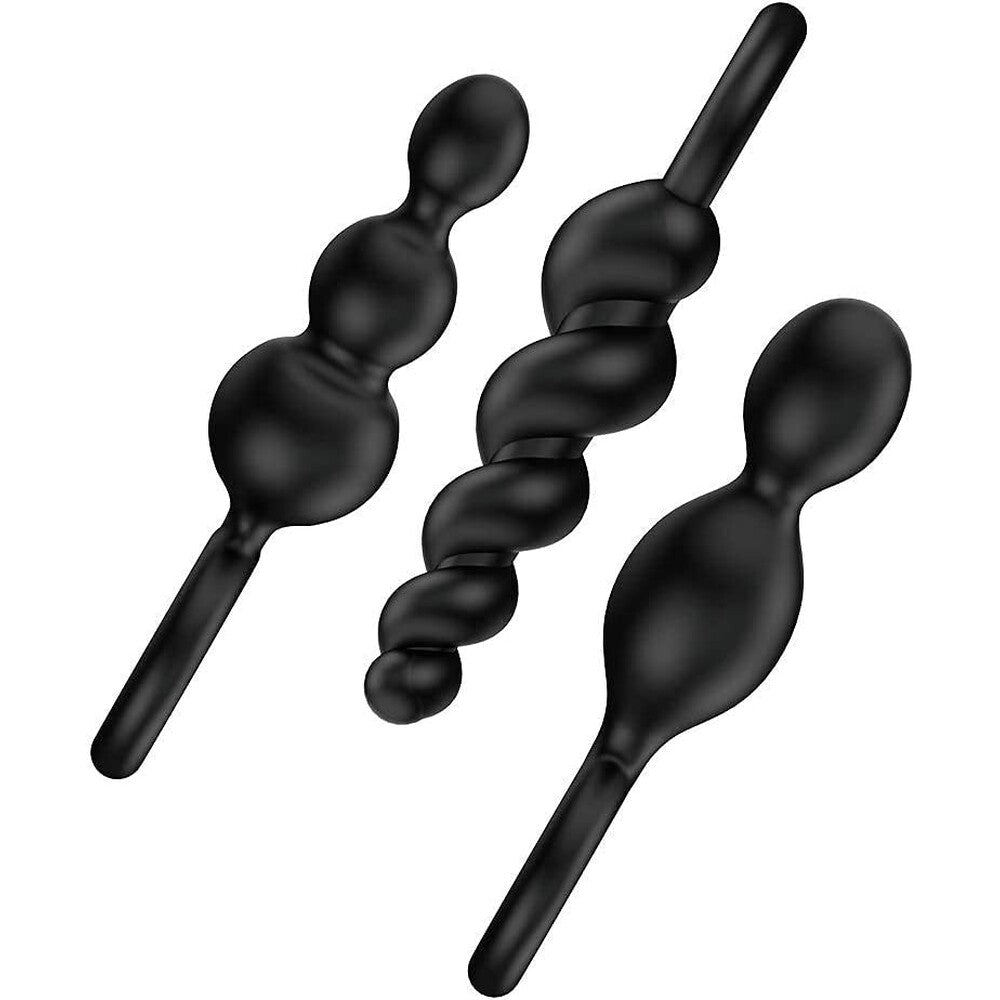 Satisfyer Booty Call Set Of 3 Black Anal Plugs-Katys Boutique