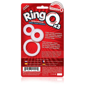 Screaming O RingO x3 Clear Cock Rings-Katys Boutique