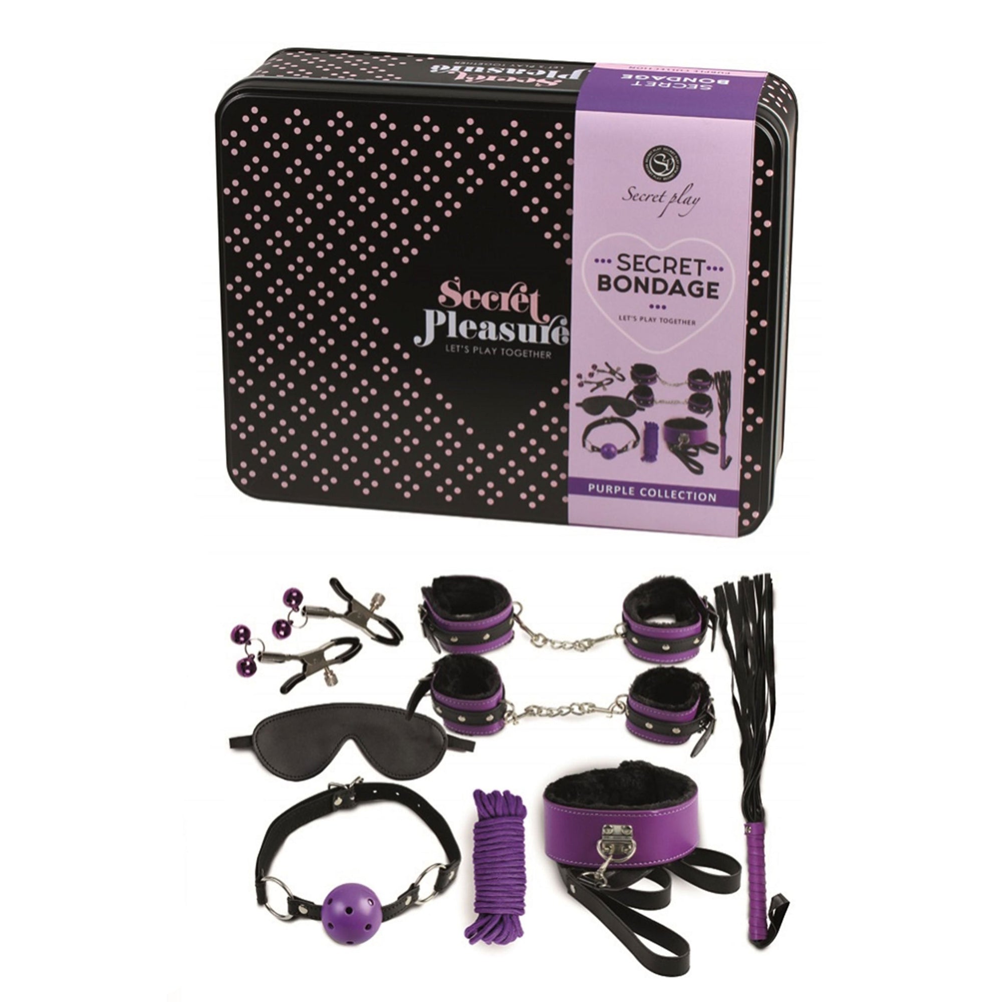 Secret Bondage Kit Black And Purple Collection-Katys Boutique