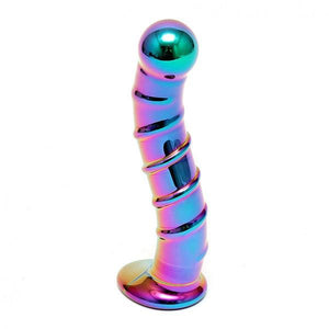 Sensual Multi Coloured Glass Nikita Dildo-Katys Boutique