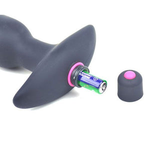 Silicone Butt Plug With Vibrating Bullet-Katys Boutique