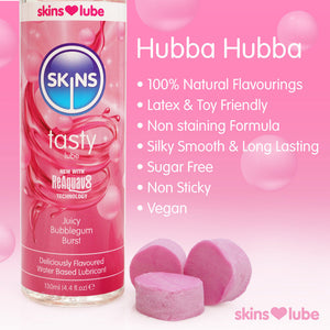 Skins Juicy Bubblegum Blast Waterbased Lubricant 130ml-Katys Boutique