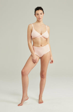 The Second Skin Stretch High Waist Brief Blush Pink-Katys Boutique