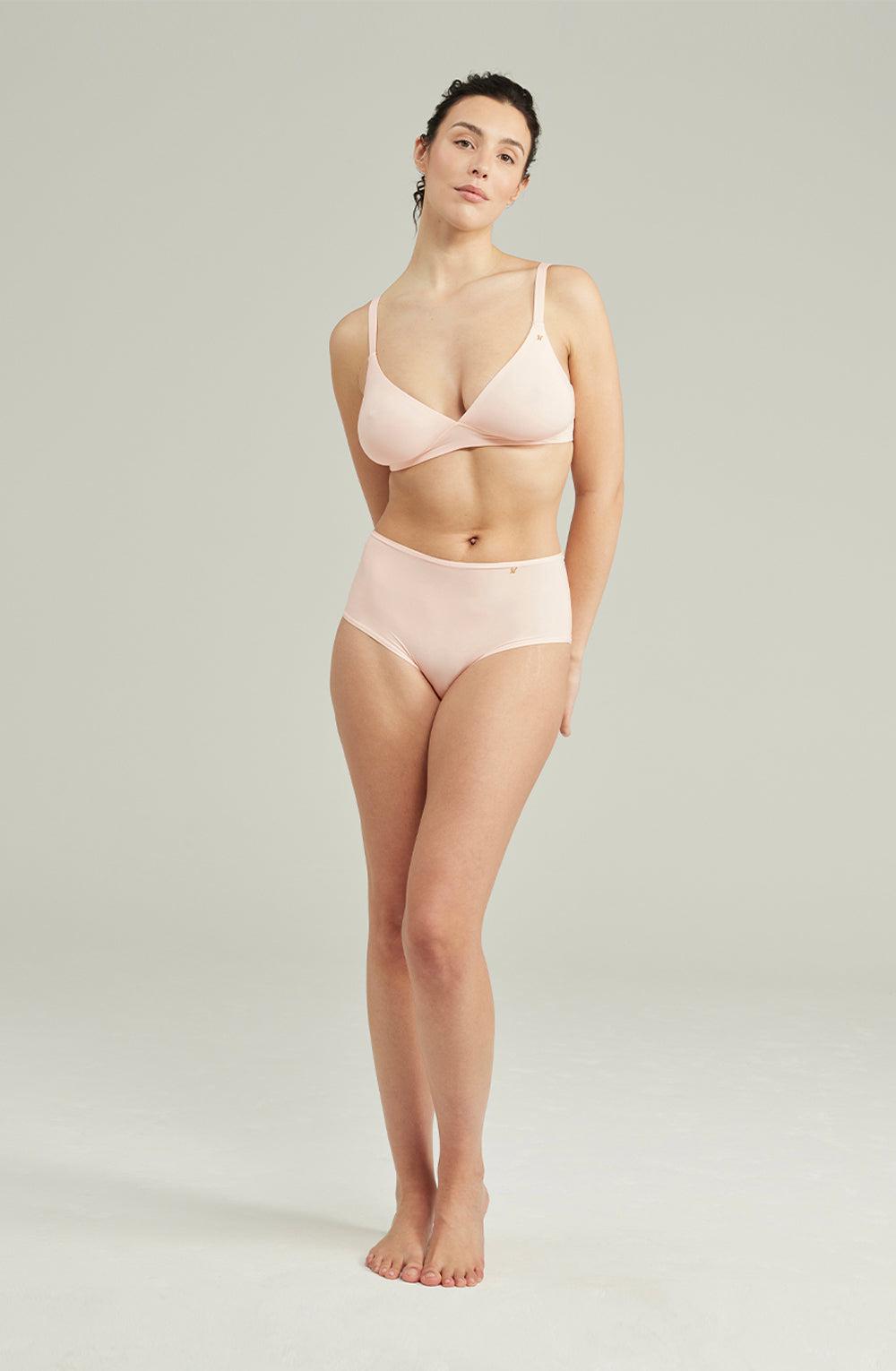 The Second Skin Stretch High Waist Brief Blush Pink-Katys Boutique