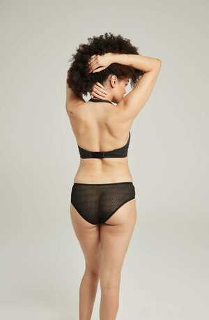 The Sheer Deco Hipster Brief Black-Katys Boutique