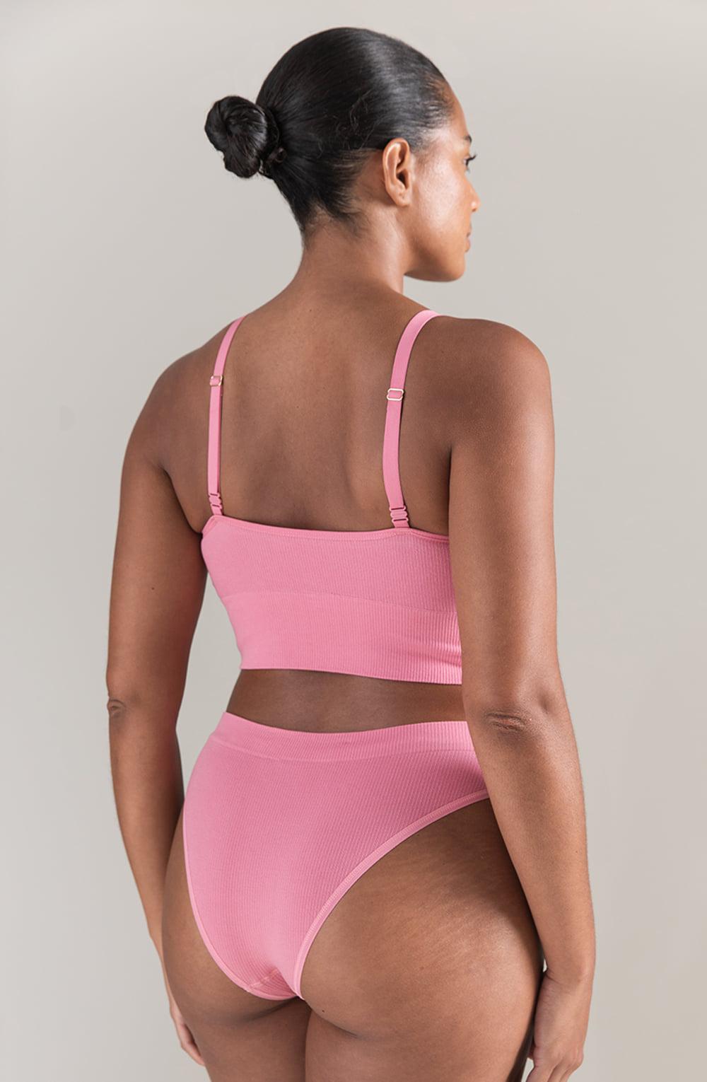 The Tencel High Leg Brief Rose Pink-Katys Boutique