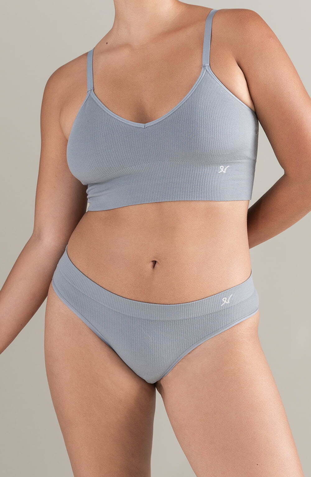 The Tencel High Leg Brief Storm Grey-Katys Boutique