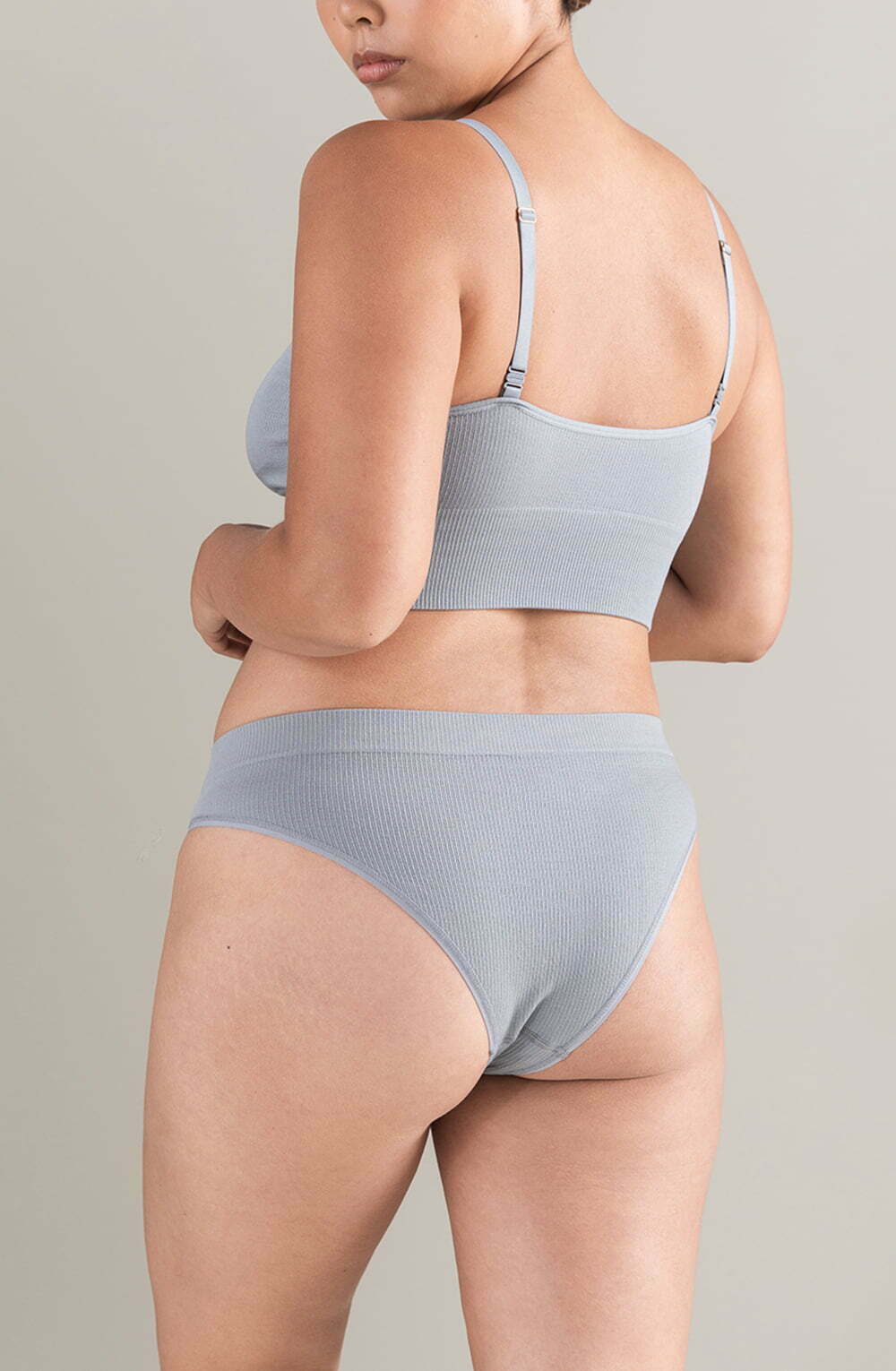 The Tencel High Leg Brief Storm Grey-Katys Boutique