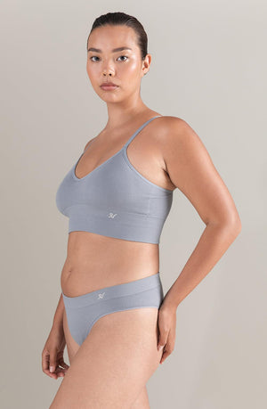 The Tencel High Leg Brief Storm Grey-Katys Boutique