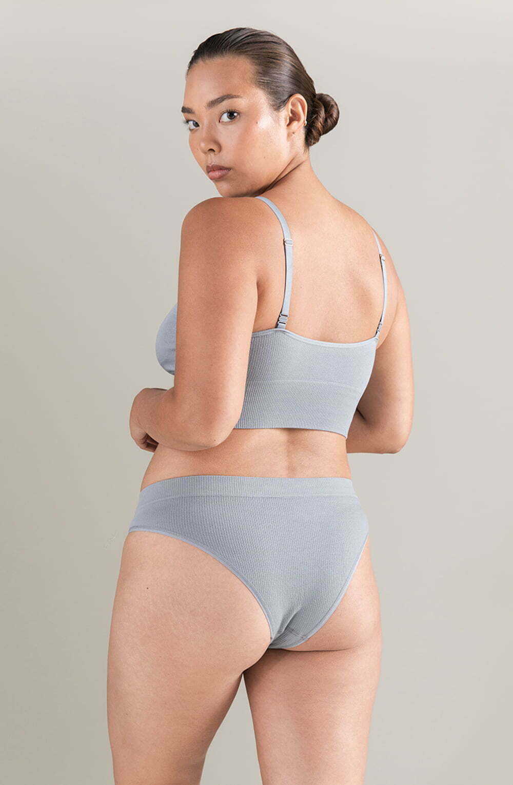 The Tencel High Leg Brief Storm Grey-Katys Boutique