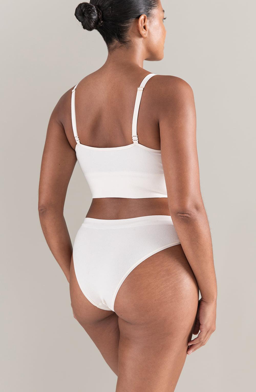 The Tencel High Leg Brief White Sand-Katys Boutique