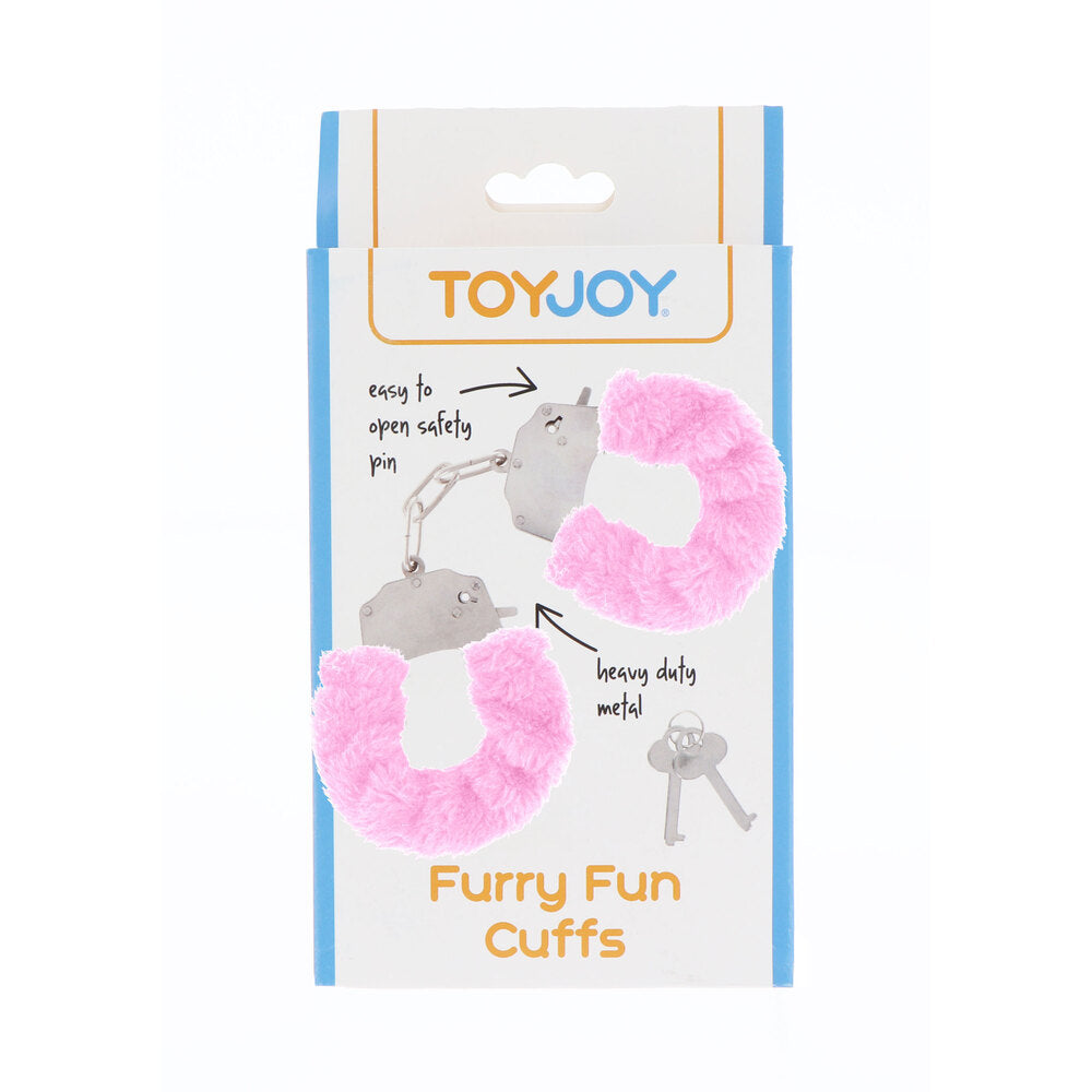 ToyJoy Furry Fun Wrist Cuffs Pink-Katys Boutique