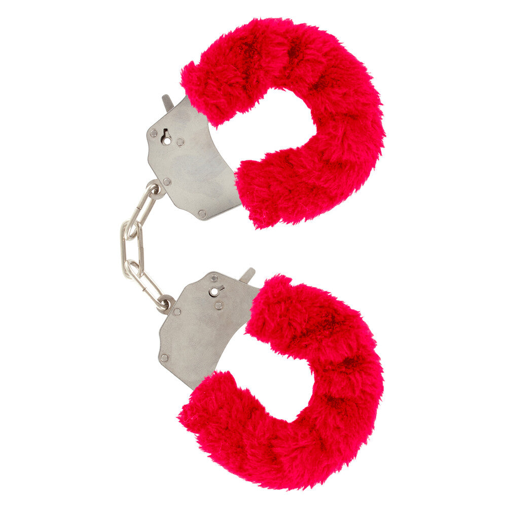 ToyJoy Furry Fun Wrist Cuffs Red-Katys Boutique