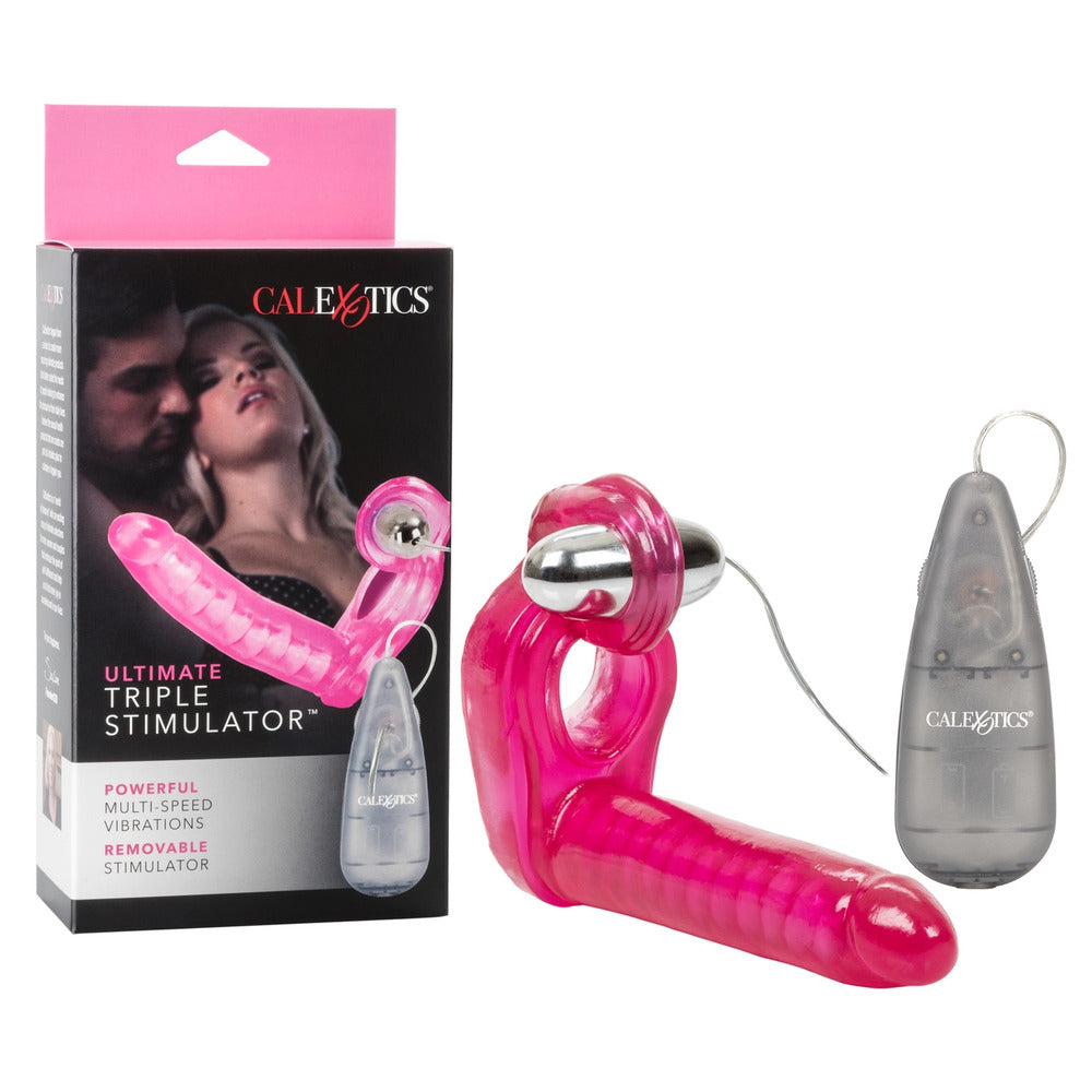 Ultimate Triple Stimulator Vibrating Cock Ring With Dong-Katys Boutique