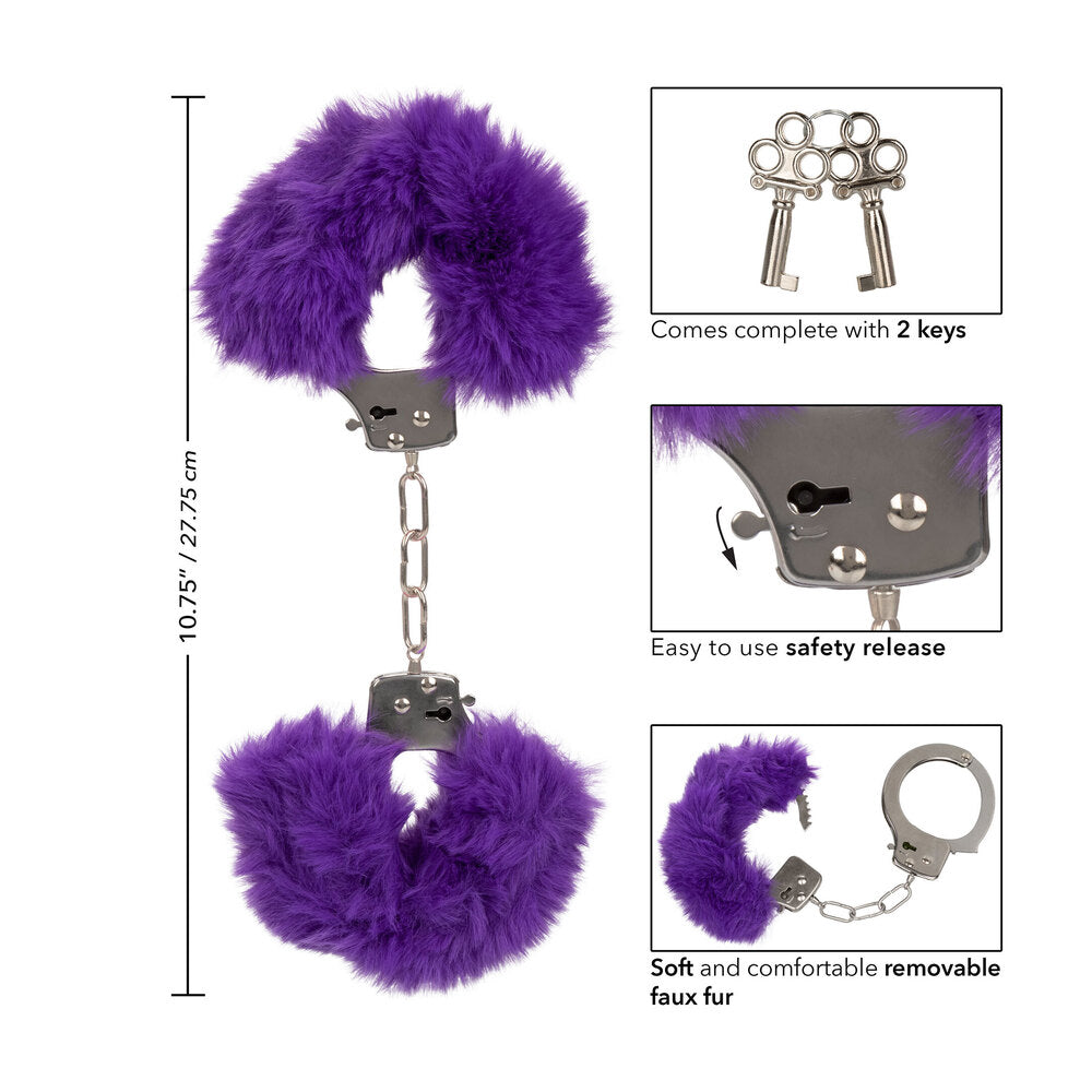 Ultra Fluffy Furry Cuffs Purple-Katys Boutique