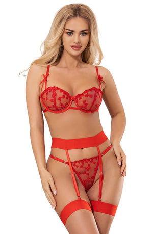 Yesx Yx845 Bra Set Red-Katys Boutique