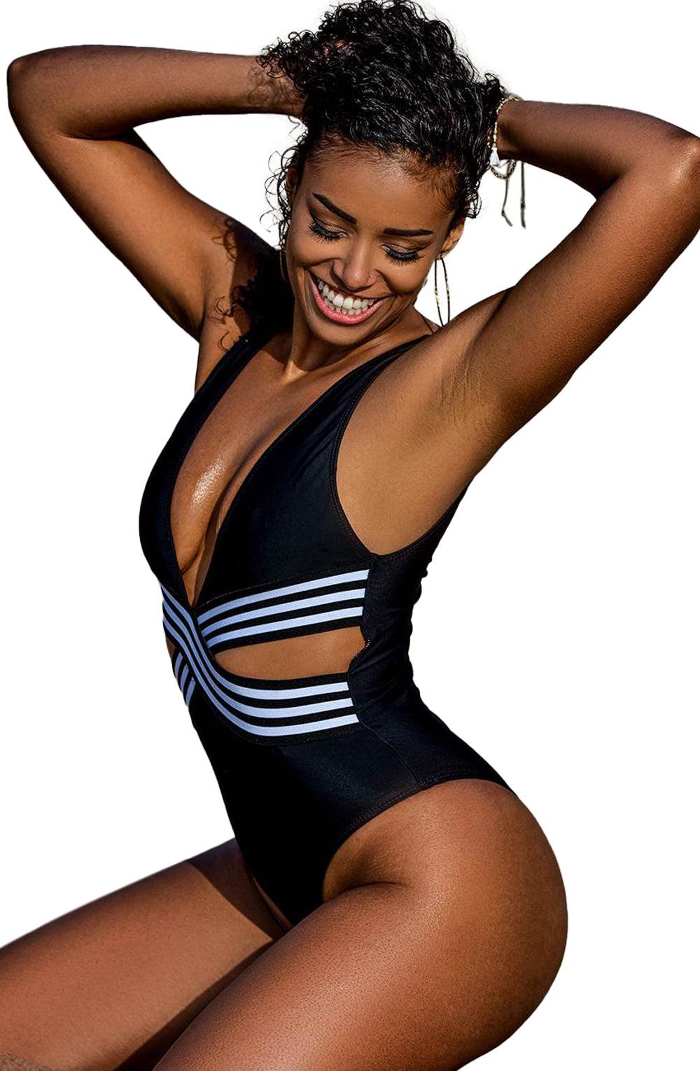 Yesx Yx980 One Piece Swimsuit Black-Katys Boutique