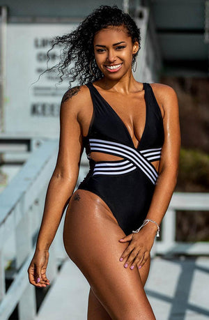 Yesx Yx980 One Piece Swimsuit Black-Katys Boutique