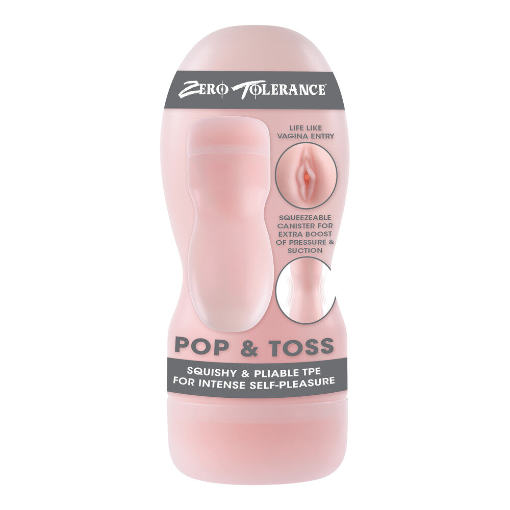 Zero Tolerance Pop And Toss Stroker Flesh Pink-Katys Boutique