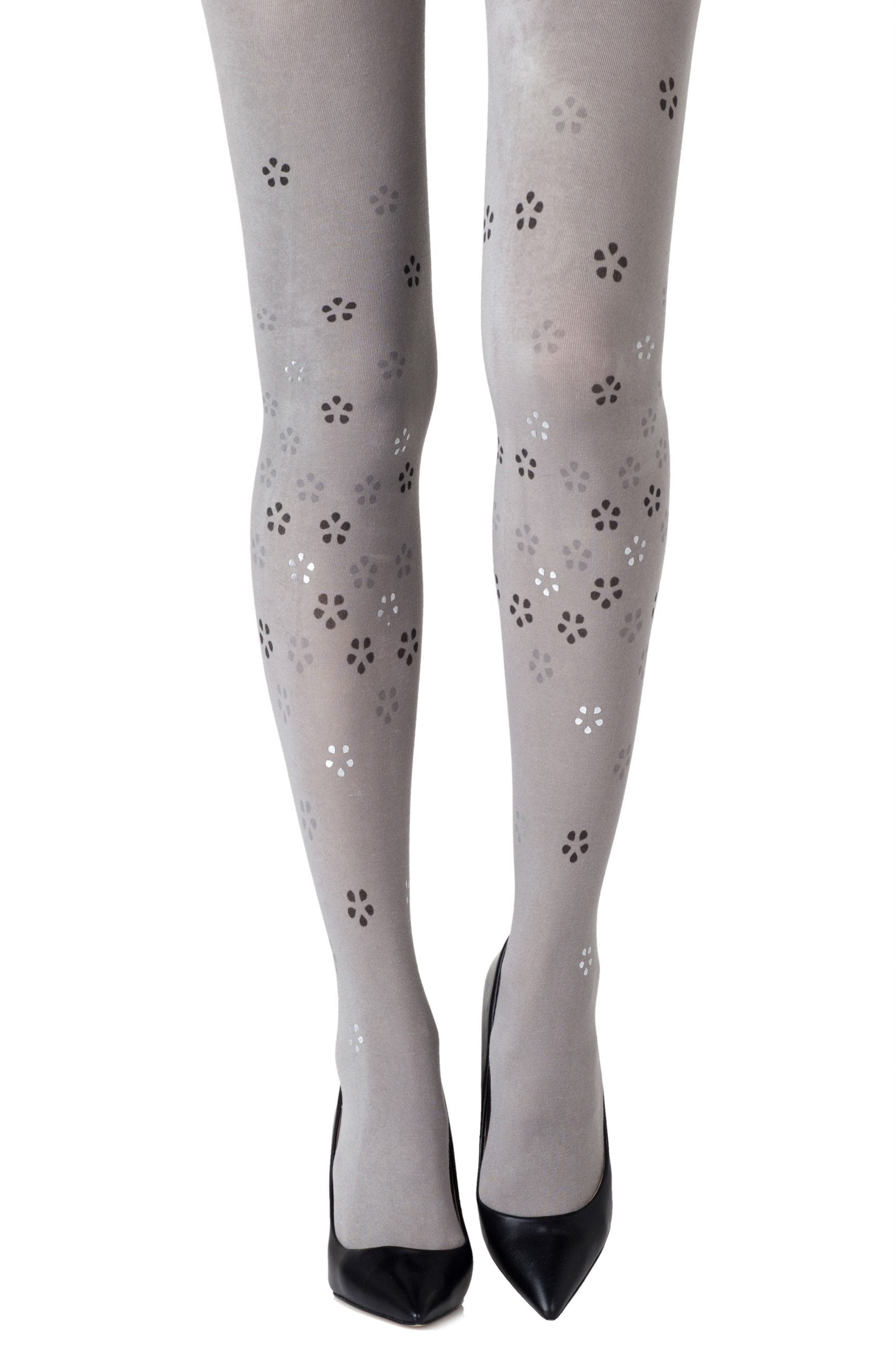 Zohara "Cherry Blossom Girl" Grey Tights-Katys Boutique